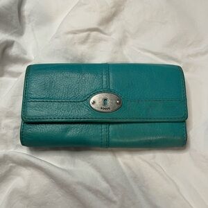 Fossil Turquoise Leather Wallet